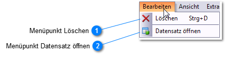 Menüpunkt Bearbeiten