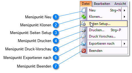 Menüpunkt Datei